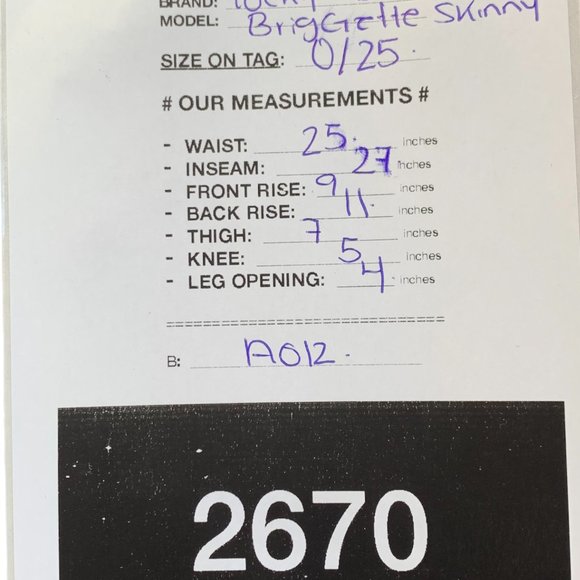Lucky Brand 'Brigdette Skinny' Womens Jeans Tag 0 Blue Mid-Rise W25xL27 Denim - Picture 12 of 13